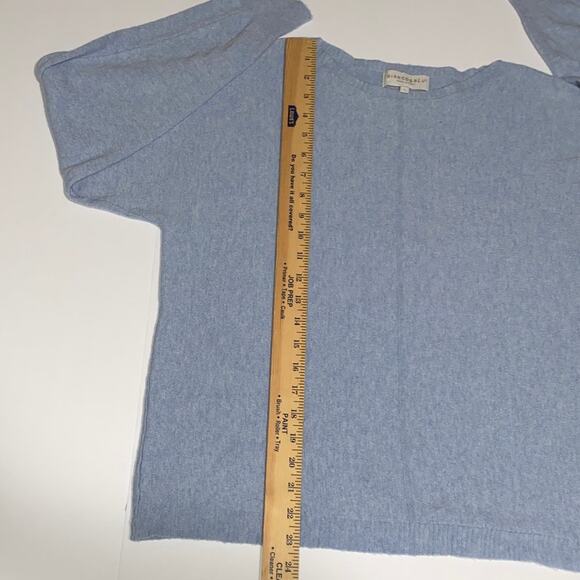Bianco & Blu Italy Women’s Sz Large Italy Wool Cashmere Silk Blend Blue Sweater - Picture 5 of 11